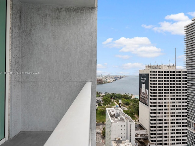 253 NE 2nd St Unit 3108, Miami, FL 33132 - balcony with a water view and a view of city
