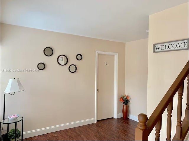 1321 Seaview, North Lauderdale, FL 33068 - entryway with dark wood finished floors, baseboards, and stairway