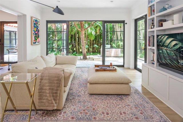 621 NE 55th St, Miami, FL 33137 - living room with light wood finished floors