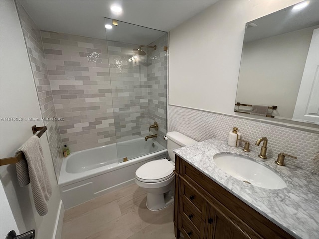 300 Oregon St Unit 206, Hollywood, FL 33019 - bathroom with toilet, vanity, and tub / shower combination