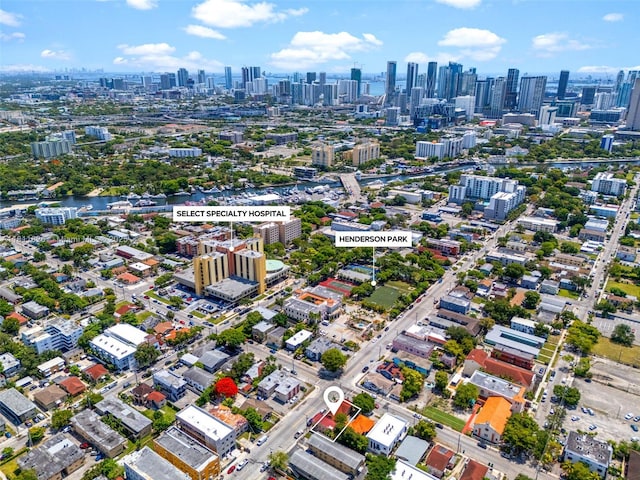 142 NW 10th Ave, Miami, FL 33128 - drone / aerial view of skyline