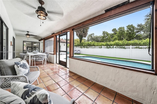 4029 NW 72nd Ave, Coral Springs, FL 33065 - sunroom / solarium featuring tile patterned floors and a textured ceiling
