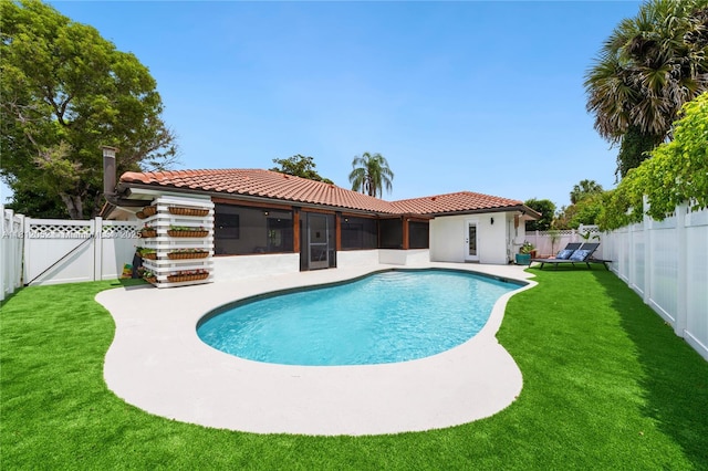 4029 NW 72nd Ave, Coral Springs, FL 33065 - view of pool featuring a fenced backyard, a gate, and a patio