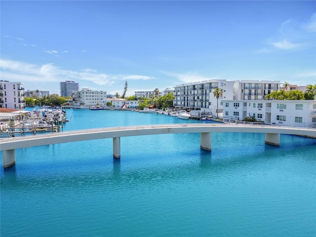 8040 Tatum Waterway Dr Unit 12, Miami Beach, FL 33141 - view of pool with a water view