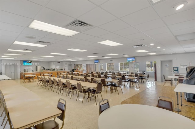 5714 NW 66th Ter, Tamarac, FL 33321 - dining area featuring a paneled ceiling