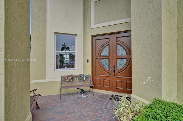 17951 NW 91st Ct, Miami, FL 33018 - doorway to property featuring stucco siding