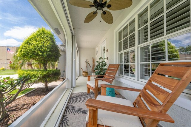 6459 Ungerer St, Jupiter, FL 33458 - covered porch with ceiling fan