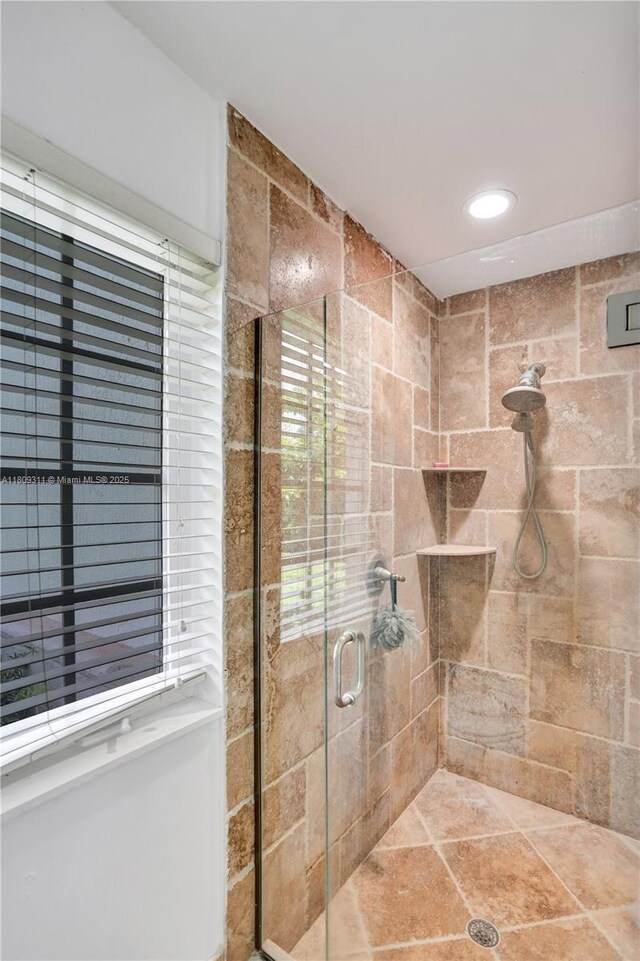 5963 NW 75th Way, Parkland, FL 33067 - bathroom with a shower stall and recessed lighting