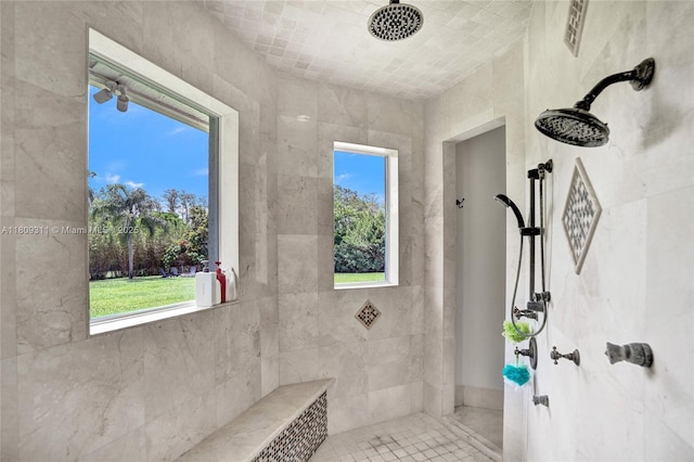 5963 NW 75th Way, Parkland, FL 33067 - bathroom with plenty of natural light and a tile shower