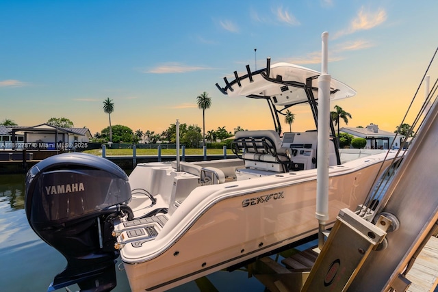 4241 NE 23rd Ter, Lighthouse Point, FL 33064 - dock area with boat lift