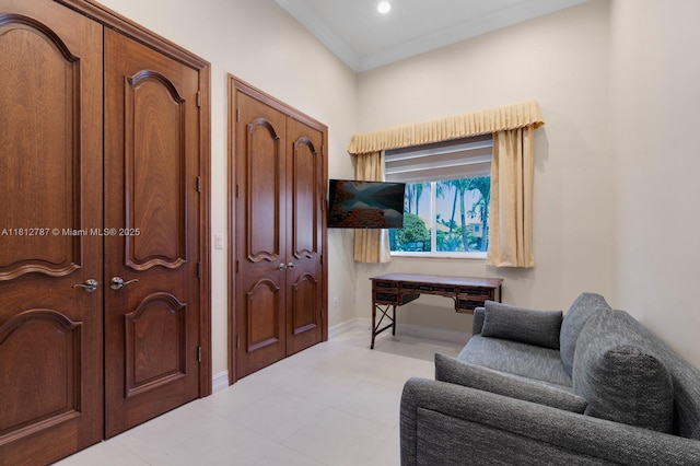 4241 NE 23rd Ter, Lighthouse Point, FL 33064 - foyer entrance featuring baseboards and recessed lighting