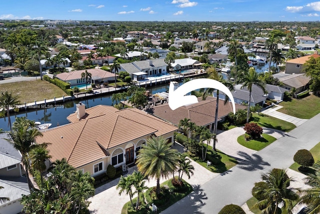 4241 NE 23rd Ter, Lighthouse Point, FL 33064 - aerial perspective of suburban area featuring a nearby body of water