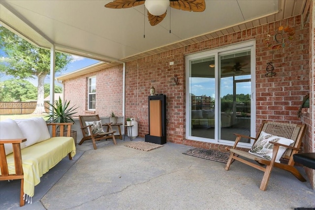 3661 Misty, Woods, FL 32571 - view of patio / terrace with ceiling fan