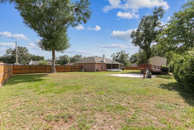 3661 Misty, Woods, FL 32571 - view of yard with a sunroom