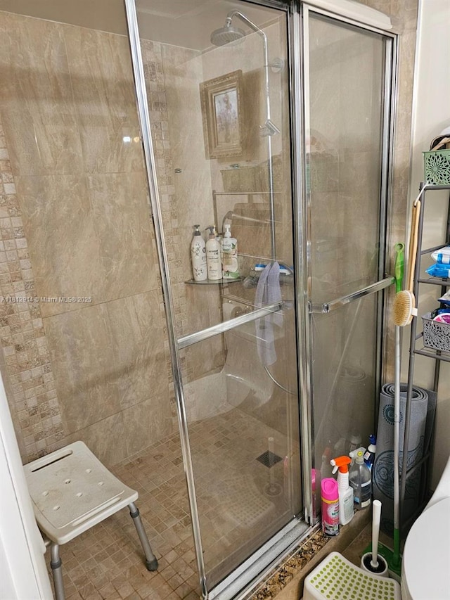 2418 NE 10th St Unit 127, Hallandale Beach, FL 33009 - bathroom featuring a stall shower and toilet