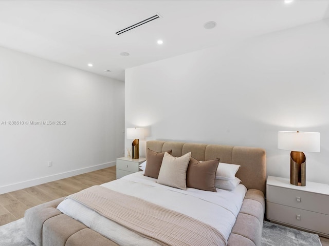1735 SW 24th Ter, Miami, FL 33145 - bedroom with light wood-style floors, recessed lighting, and baseboards