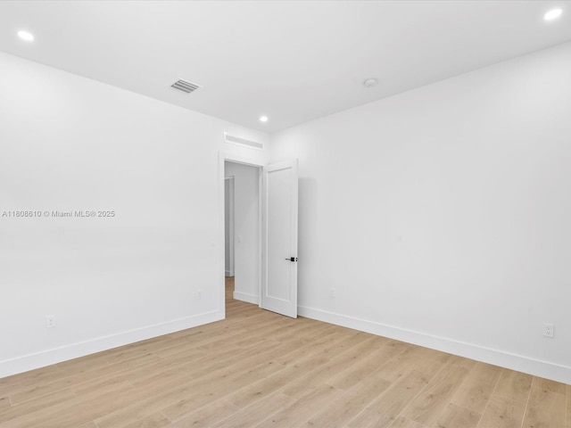 1735 SW 24th Ter, Miami, FL 33145 - empty room featuring recessed lighting, light wood finished floors, and baseboards