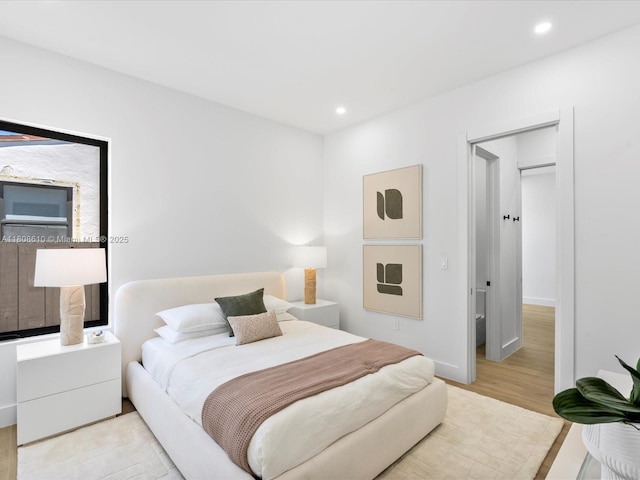1735 SW 24th Ter, Miami, FL 33145 - bedroom featuring recessed lighting, wood finished floors, and baseboards