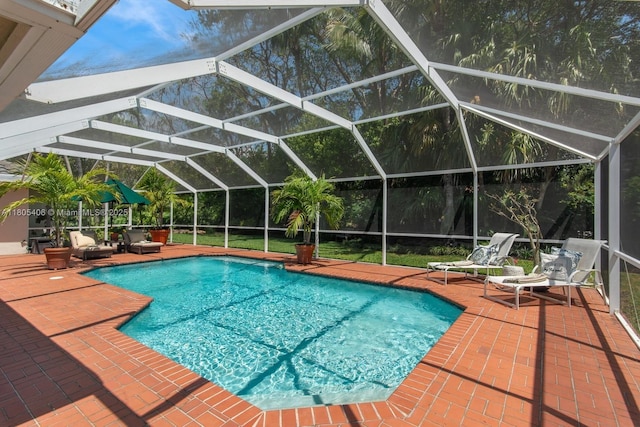 7395 SW 166th St, Palmetto Bay, FL 33157 - swimming pool with a patio and a lanai