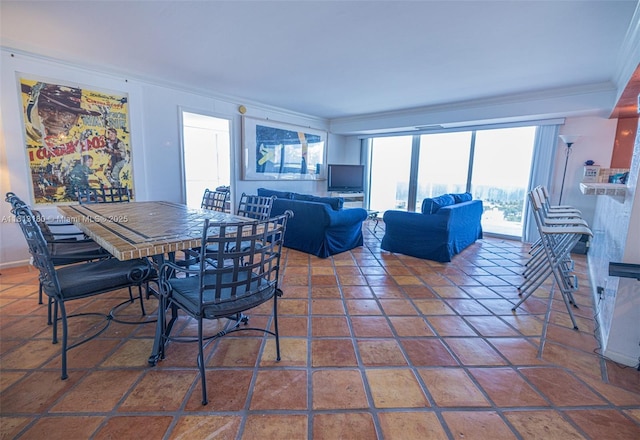2841 N Ocean Blvd Unit 1801, Fort Lauderdale, FL 33308 - dining space with ornamental molding