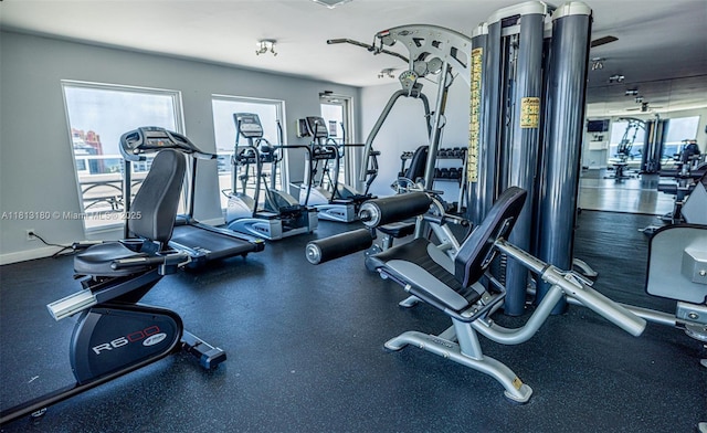 2841 N Ocean Blvd Unit 1801, Fort Lauderdale, FL 33308 - exercise room with baseboards