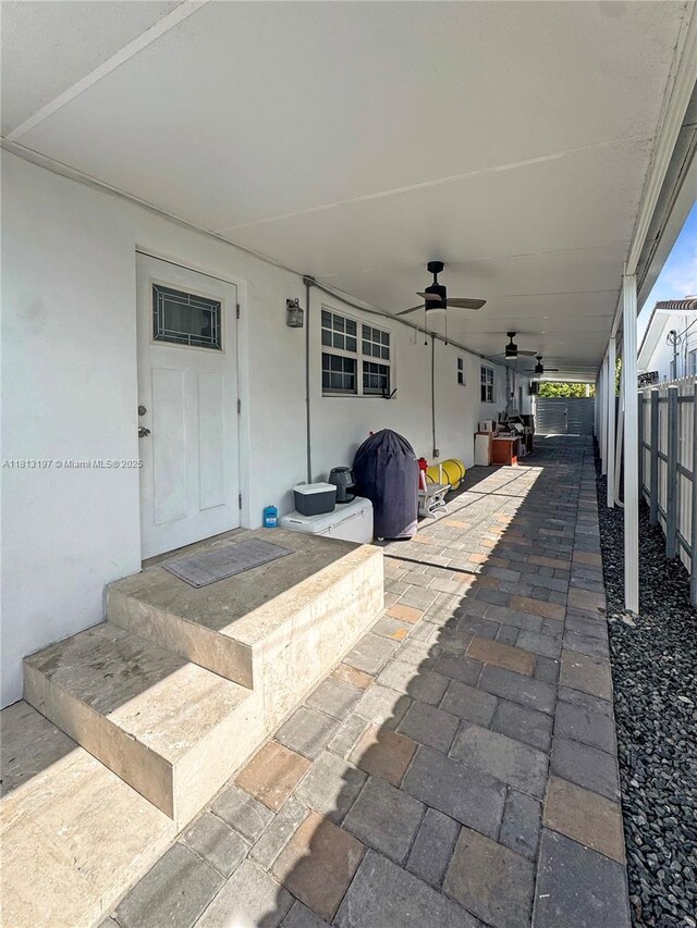350 W 16th St, Hialeah, FL 33010 - view of patio with a ceiling fan