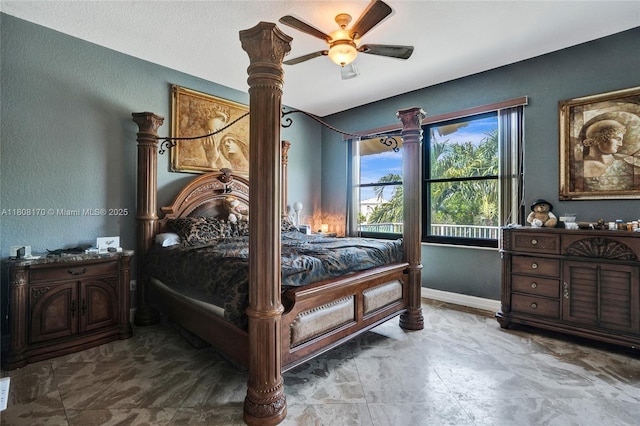 4946 SW 166th Ave, Miramar, FL 33027 - bedroom with baseboards and a ceiling fan