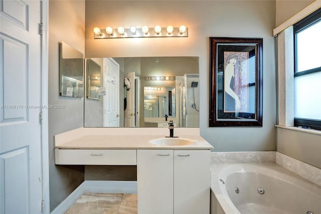 4946 SW 166th Ave, Miramar, FL 33027 - full bath with a whirlpool tub, vanity, and a stall shower