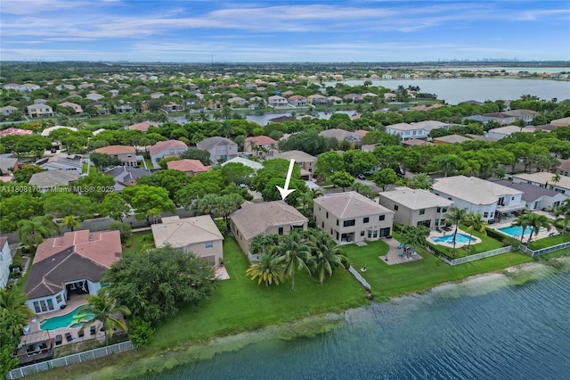 4946 SW 166th Ave, Miramar, FL 33027 - aerial view of residential area featuring a pool and a large body of water