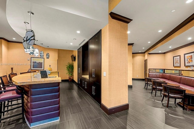 510 NW 84th Ave Unit 541, Plantation, FL 33324 - reception featuring crown molding and recessed lighting