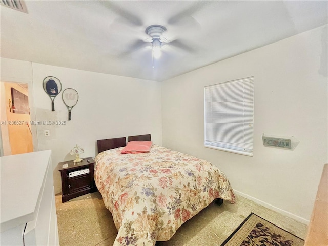 2465 NE 15th Ave, Pompano Beach, FL 33064 - bedroom with baseboards and a ceiling fan