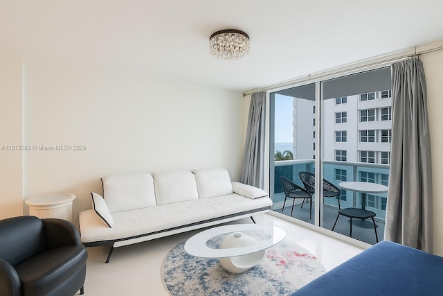 9201 Collins Ave Unit 624, Surfside, FL 33154 - view of tiled living room