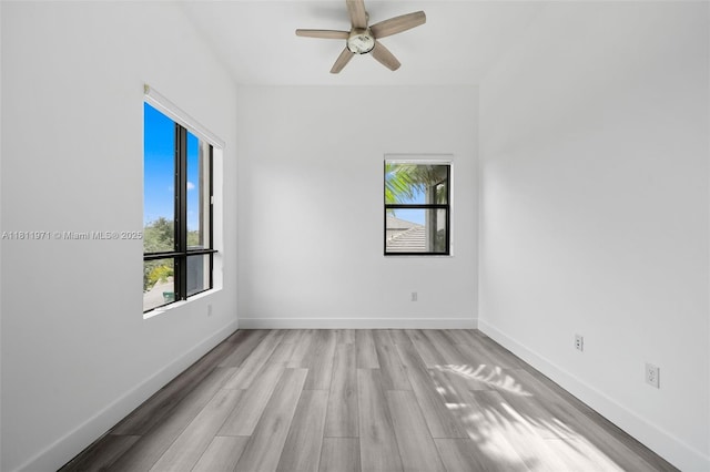 15924 SW 136th Way, Miami, FL 33196 - spare room with healthy amount of natural light, a ceiling fan, and light wood finished floors