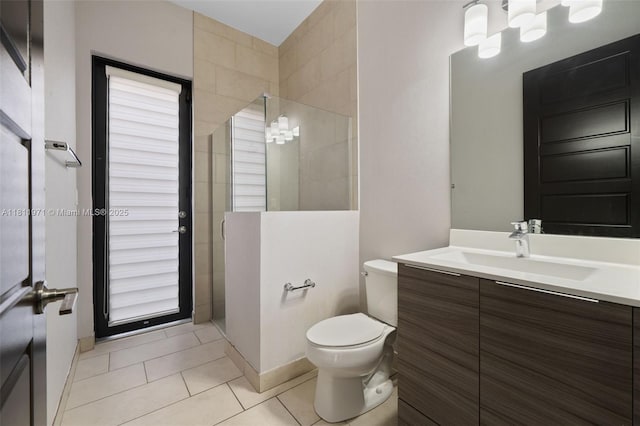 15924 SW 136th Way, Miami, FL 33196 - bathroom with vanity, tile patterned flooring, and tiled shower