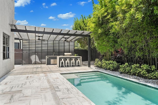 15924 SW 136th Way, Miami, FL 33196 - view of pool featuring a patio and a pergola