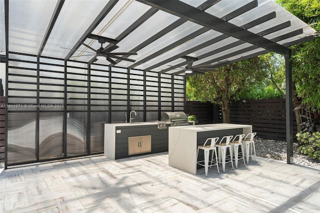 15924 SW 136th Way, Miami, FL 33196 - view of patio with ceiling fan and area for grilling