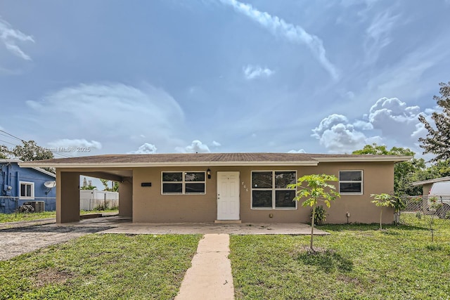 766 NW 35th Ave, Lauderhill, FL 33311 - ranch-style home featuring a carport, stucco siding, and asphalt driveway