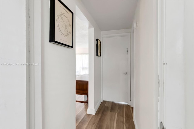 733 NW 30th Ct Unit 2, Wilton Manors, FL 33311 - hall featuring wood finished floors and baseboards