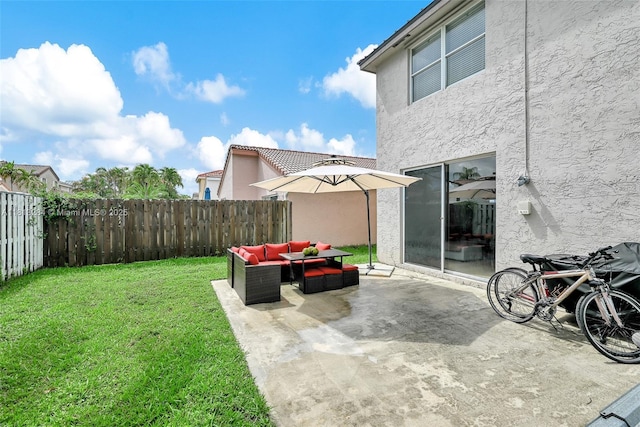 17473 SW 22nd St, Miramar, FL 33029 - view of yard featuring outdoor lounge area and a patio