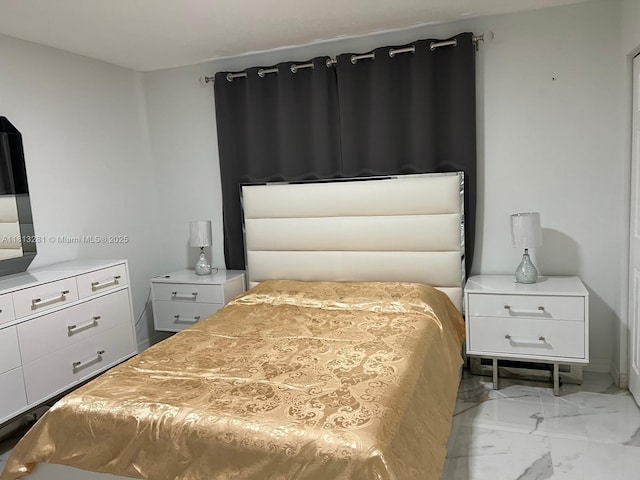 2905 Pierce St Unit 7, Hollywood, FL 33020 - bedroom featuring light marble finish floors