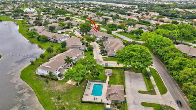 9280 Boca Gardens Pkwy Unit B, Boca Raton, FL 33496 - aerial overview of property's location featuring a nearby body of water, nearby suburban area, and a pool