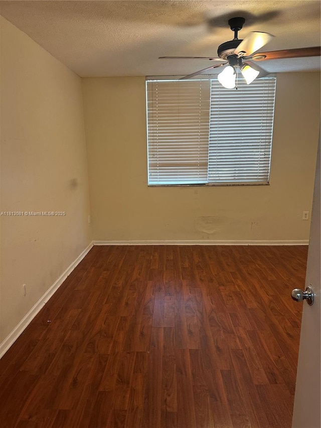 4828 N State Road 7 Unit 8107, Coconut Creek, FL 33073 - spare room with wood finished floors, a ceiling fan, a textured ceiling, and baseboards