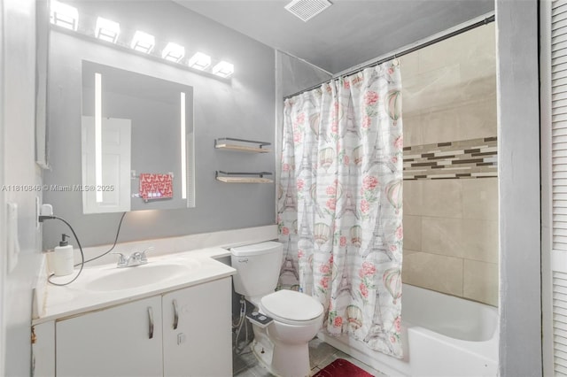 2620 NW 79th Ave, Margate, FL 33063 - bathroom with vanity, toilet, and shower / tub combo with curtain
