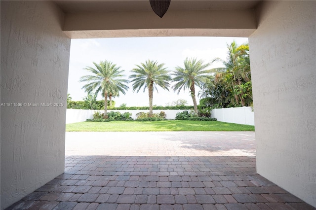 16404 Diamond Pl, Weston, FL 33331 - fenced backyard with a patio area