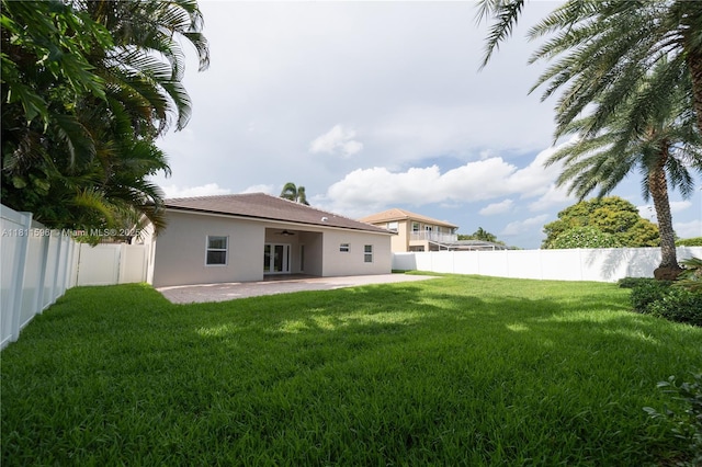 16404 Diamond Pl, Weston, FL 33331 - back of property with ceiling fan, a patio, and stucco siding