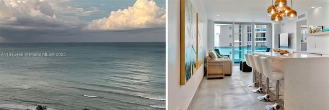 4001 S Ocean Dr Unit 14H, Hollywood, FL 33019 - interior space featuring a water view