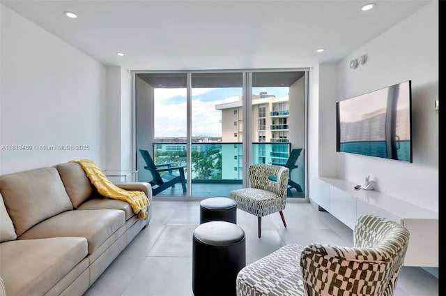 4001 S Ocean Dr Unit 14H, Hollywood, FL 33019 - living room with floor to ceiling windows and recessed lighting