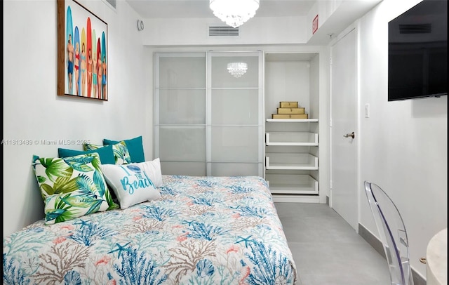 4001 S Ocean Dr Unit 14H, Hollywood, FL 33019 - bedroom featuring finished concrete flooring