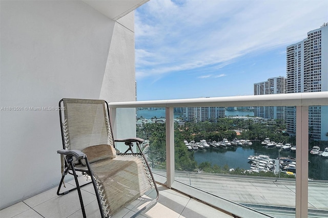 19400 Turnberry Way Unit 1131, Aventura, FL 33180 - balcony with view of marina, a water view, and a view of city