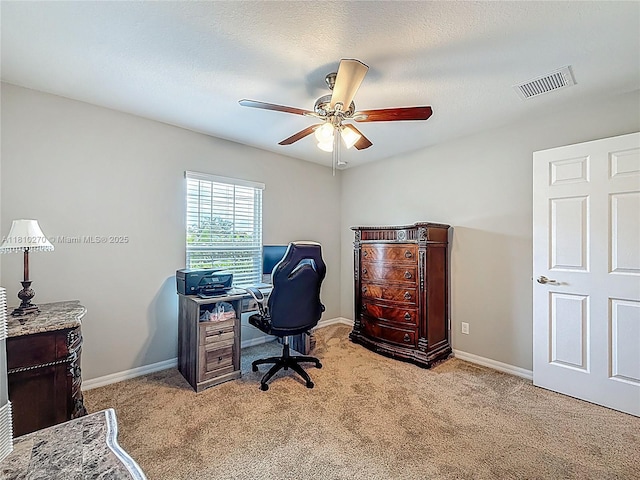 6142 NW Hopkins Ave, Port St Lucie, FL 34986 - carpeted office featuring ceiling fan and baseboards